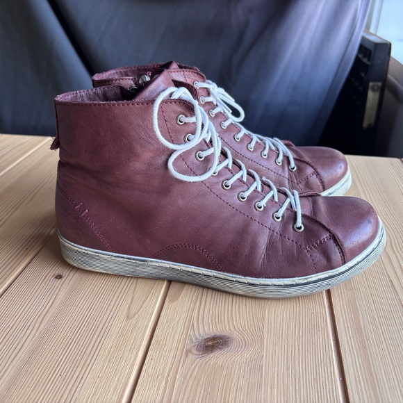 Andrea Conti leather sneakers high top lace up 38 - Picture 6 of 9